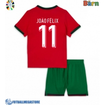 Fotballdrakt Barn Portugal Joao Felix #11 Hjemmedraktsett EM 2024 Kortermet (+ Korte bukser)